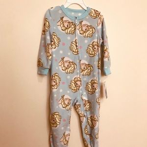 Disney Frozen Elsa Footed one piece pj set.